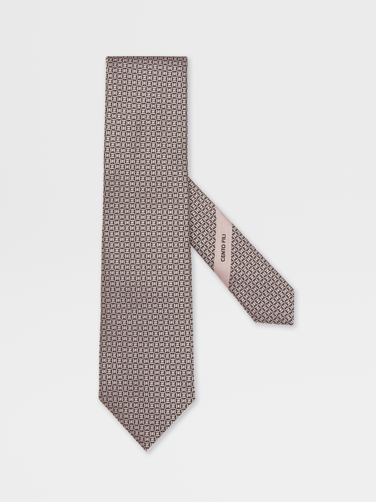 Pink CENTO FILI Silk Tie